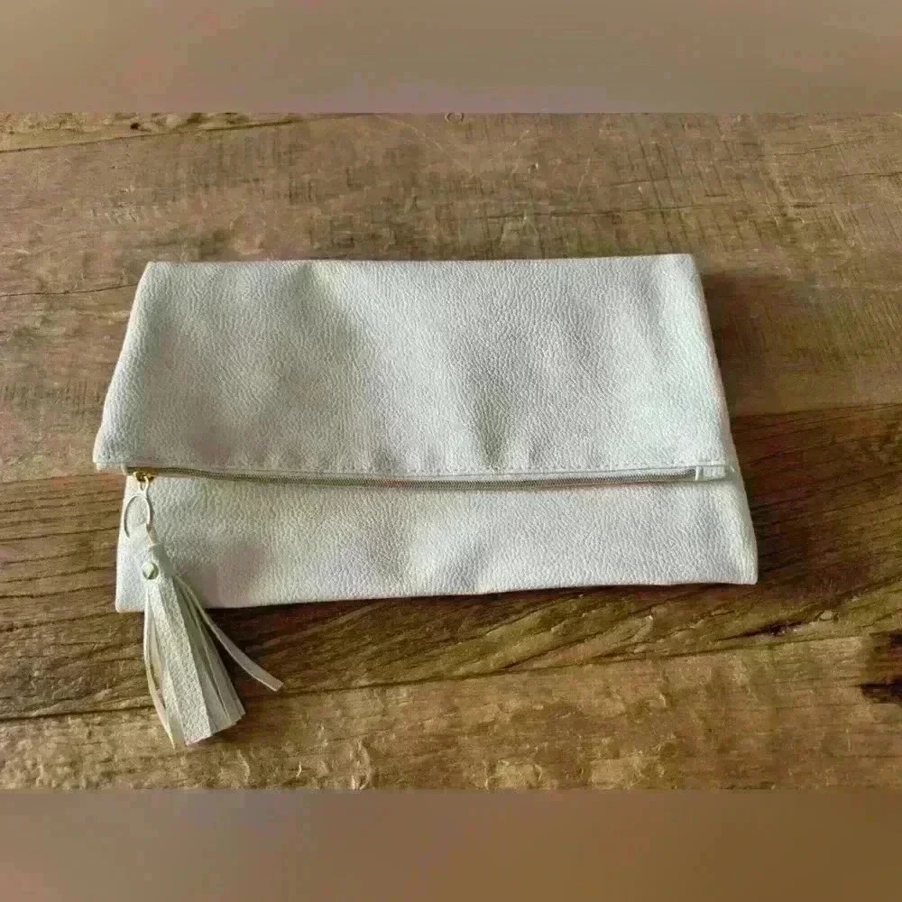 NEW Rachel Miriam Eve Clutch ~ Pebble Leather ~ Winter White